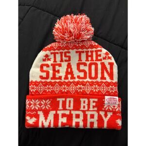 National Lampoons Christmas Vacation Tis The Season to Be Merry Pom Pom Hat OS